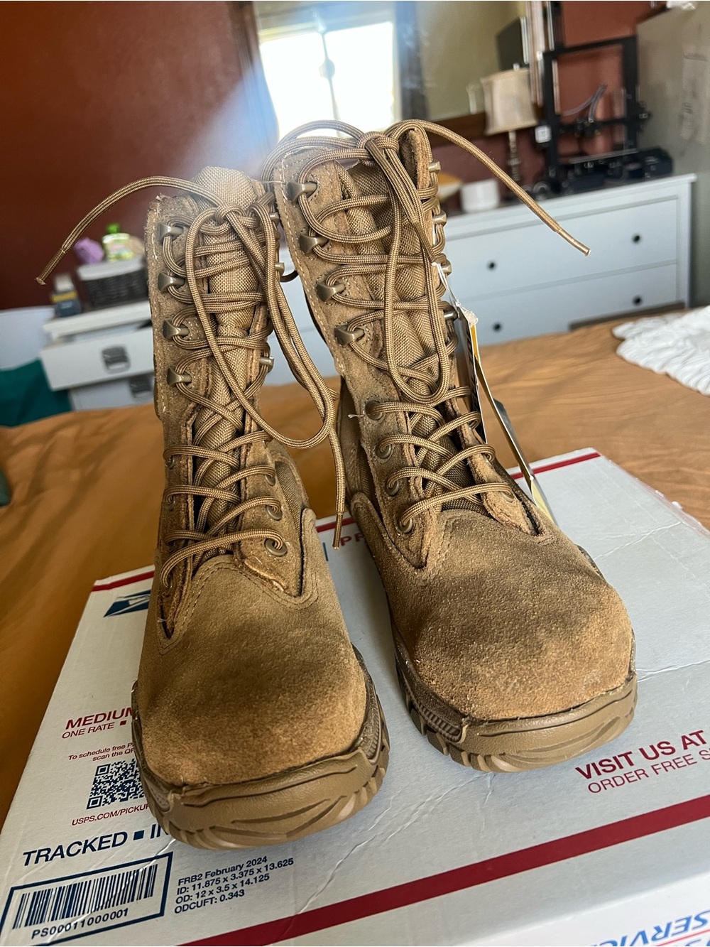 Belleville C312ST Boots Mens Size 6.5R Coyote Steel Toe Hot Weather Combat NWT
